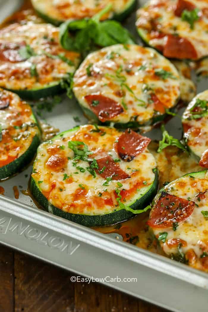 Łatwe kawałki pizzy z cukinii