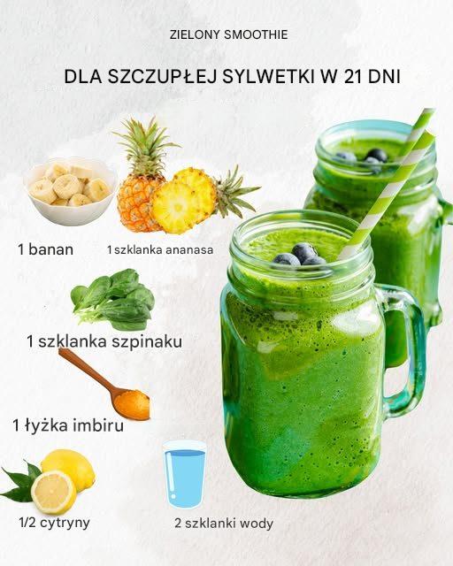 ZIELONY SMOOTHIE Dla szczupłej sylwetki w 21 dni