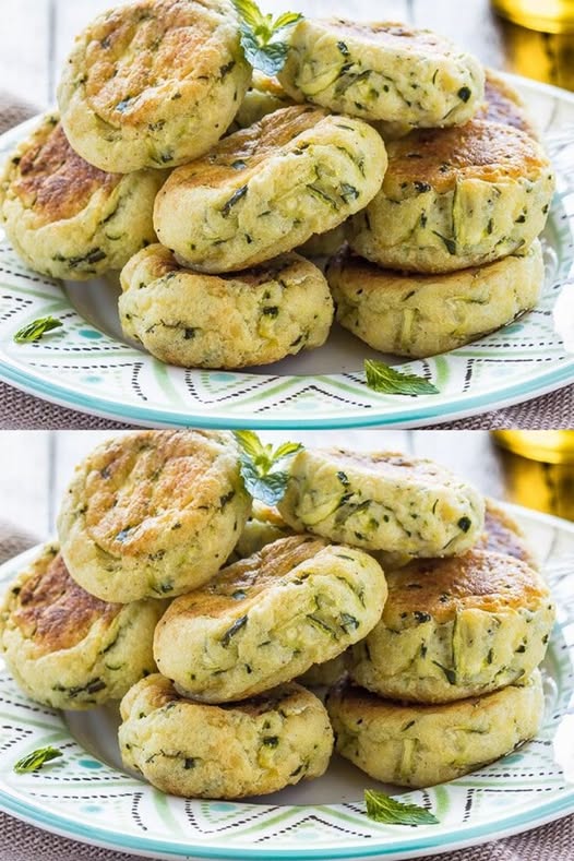 Miętowe kulki z cukinii z serem ricotta