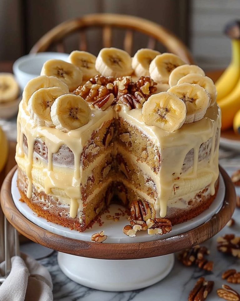 Niebiański tort bananowo-orzechowy