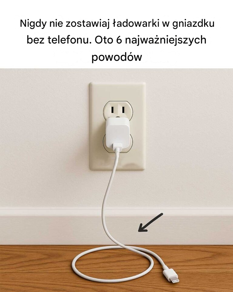 Nigdy nie zostawiaj ładowarki w gniazdku bez telefonu. Oto 6 najważniejszych powodów, dla których