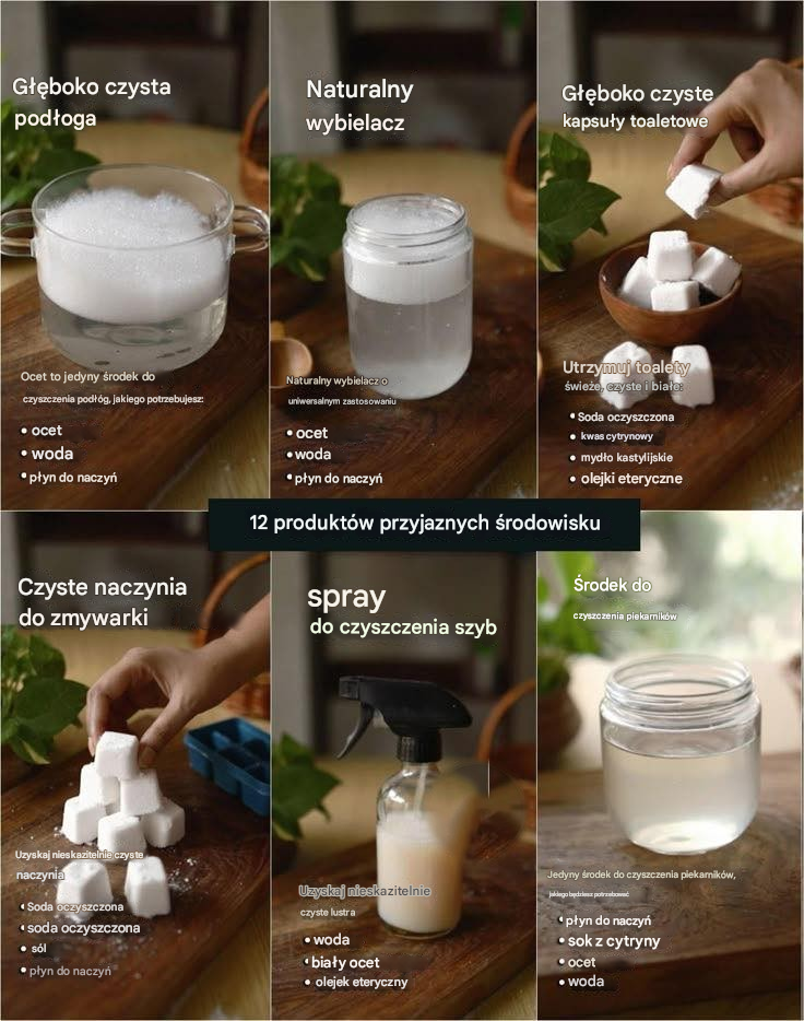 12 naturalnych domowych środków czyszczących, które wyczyszczą, zdezynfekują i odkażą wszystko w Twoim domu
