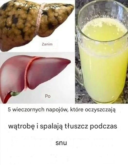 5 napojów do picia przed snem, aby oczyścić wątrobę i spalić tłuszcz