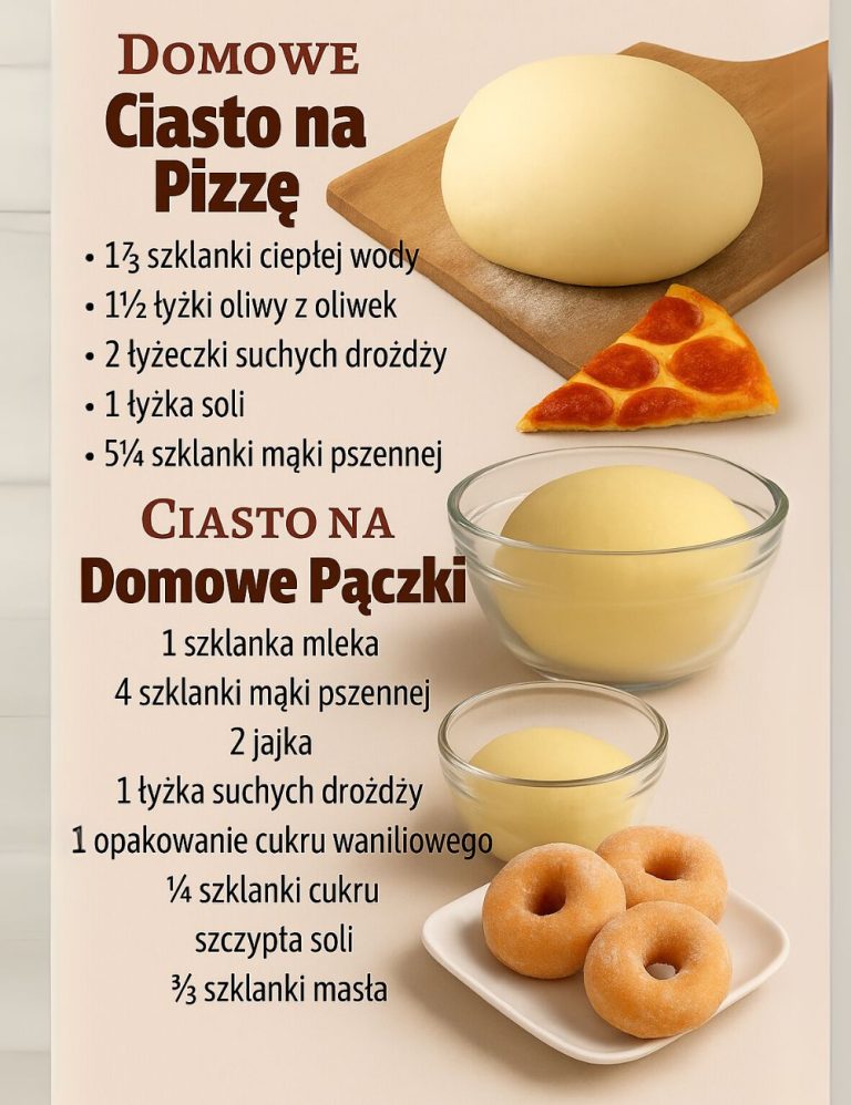 Dziś miksujemy dwa ciasta – jedno na chrupiącą pizzę , drugie na puszyste pączki