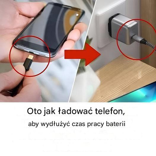 Naładuj telefon, aby wydłużyć czas pracy baterii