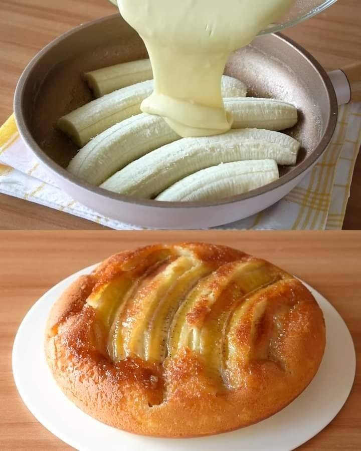 Ciasto bananowe do góry nogami: super prosty przepis z zaledwie 1 jajkiem i 2 bananami