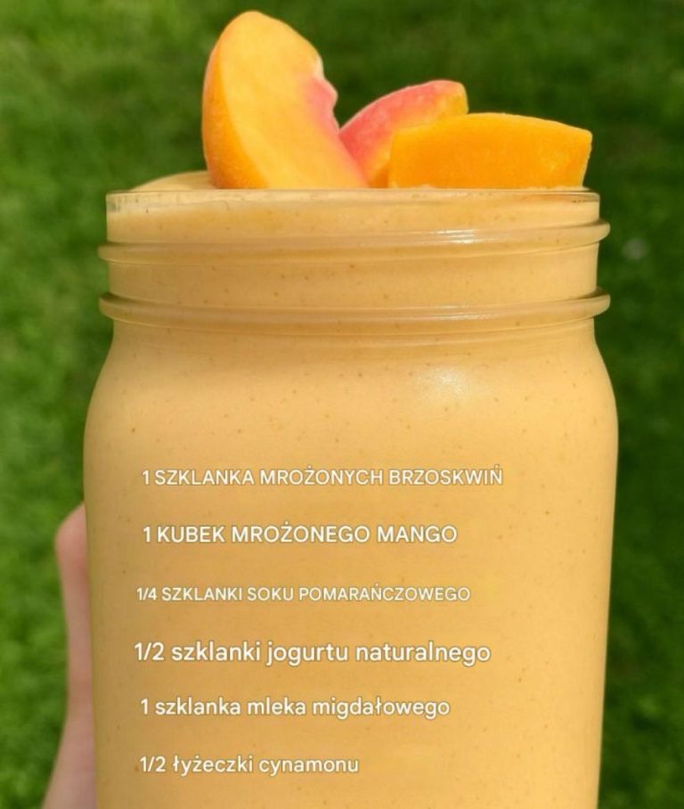 Przepis na tropikalny koktajl brzoskwiniowo-mango