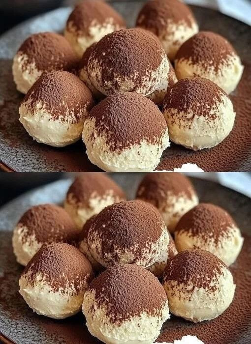 Kulki tiramisu z 200 g mascarpone i 120 g biszkoptów